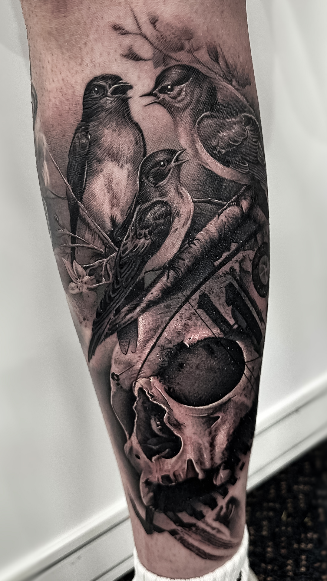 bird skull tattoo